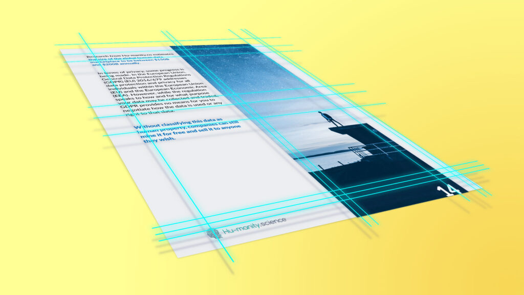 Marketing Design - White paper with guides